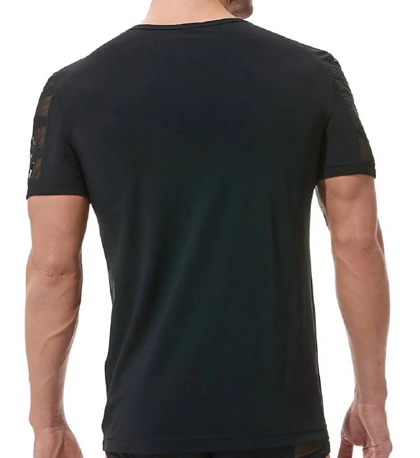 High-Line Lasergeschnittenes besticktes T-Shirt