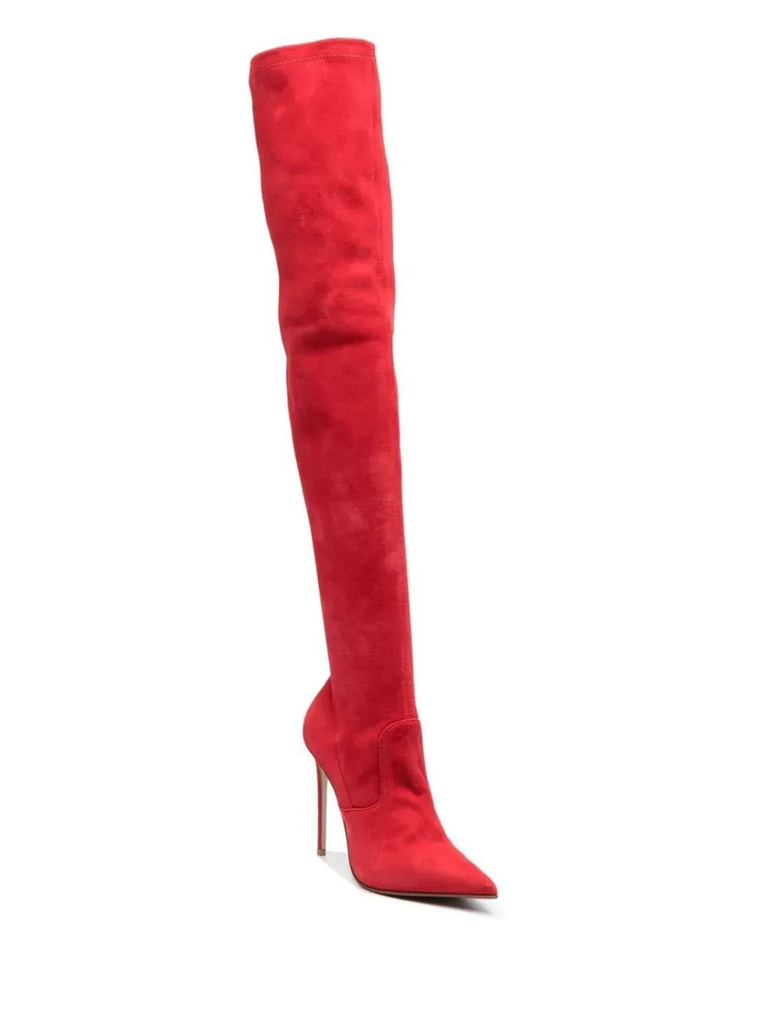 GEBRAUCHT Eva Stretch-Wildleder Overknee-Stiefel zum Hineinschlüpfen