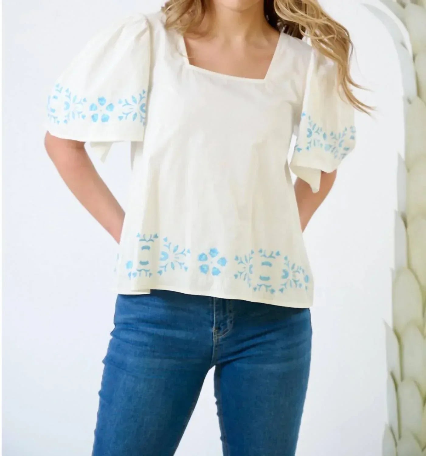Georgia Square Neck Blouse