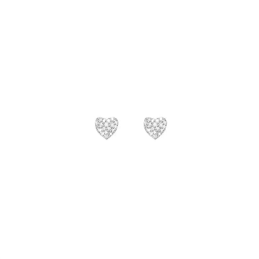 Women's Diamond Heart Earrings