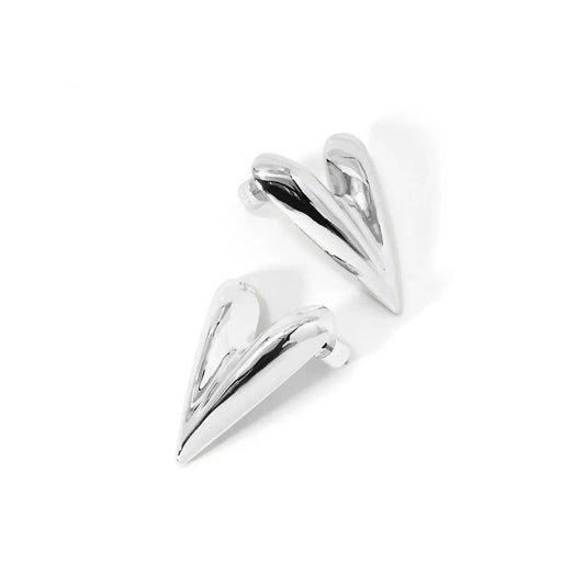 Women's Puffy Textured Heart Drop Earrings