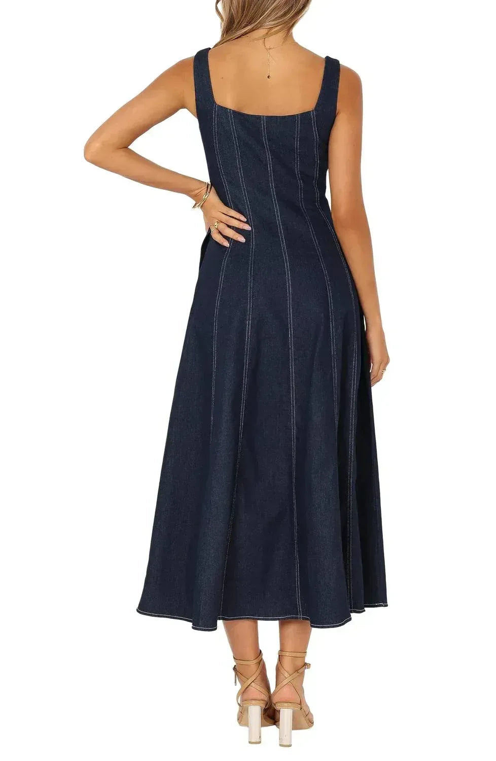 Callum Sleeveless Denim Maxi Dress