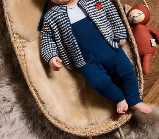 Mädchen Homey Chunky Karo-Cardigan