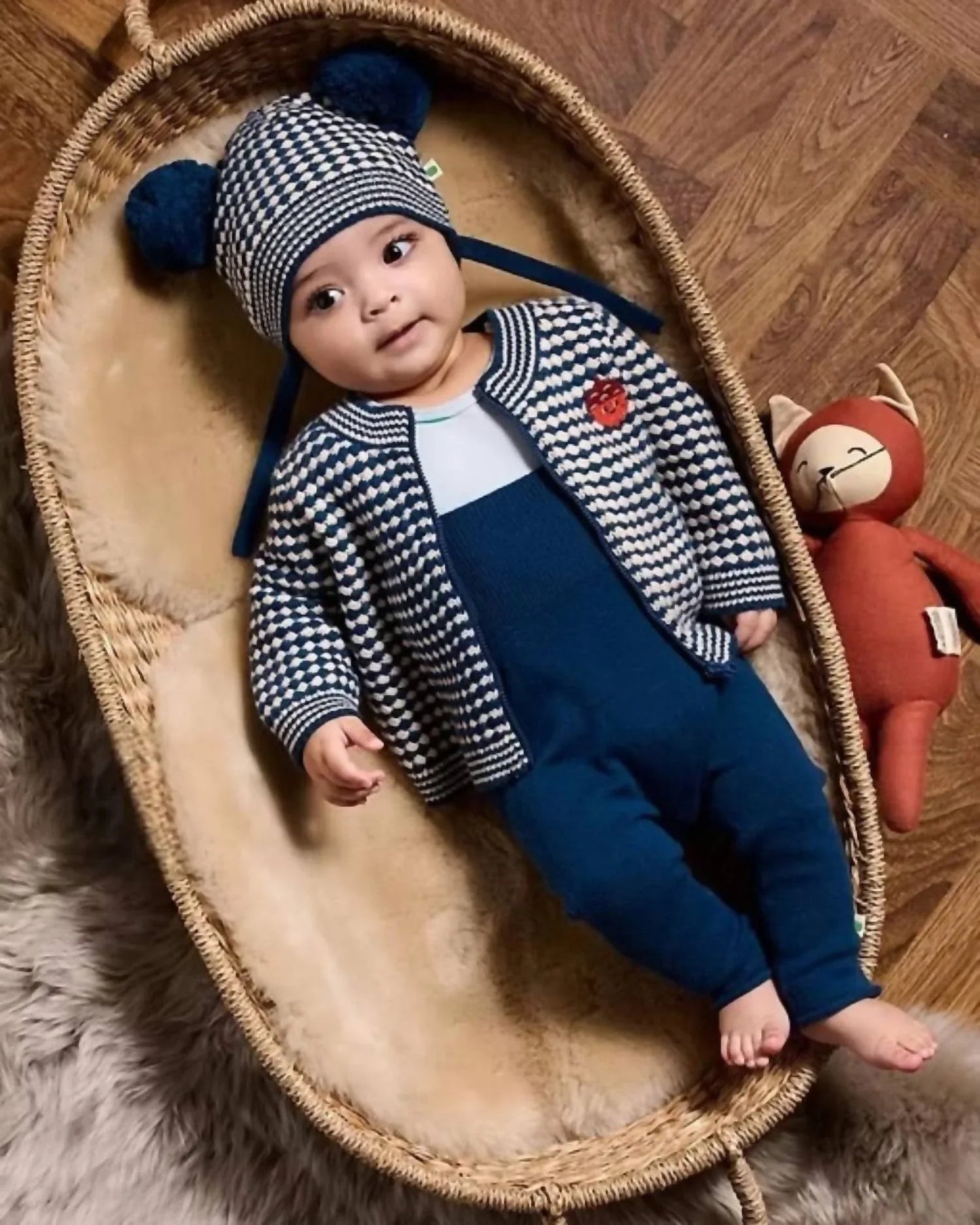 Mädchen Homey Chunky Karo-Cardigan