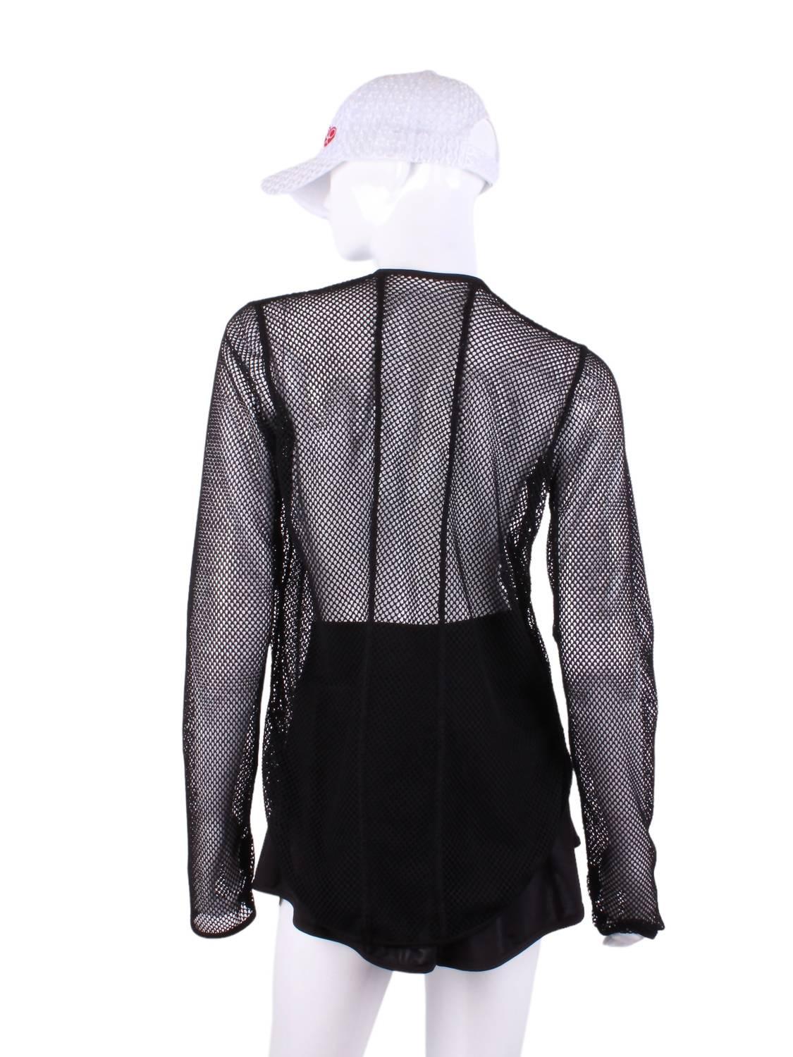 Damen-Netz-Langarmshirt