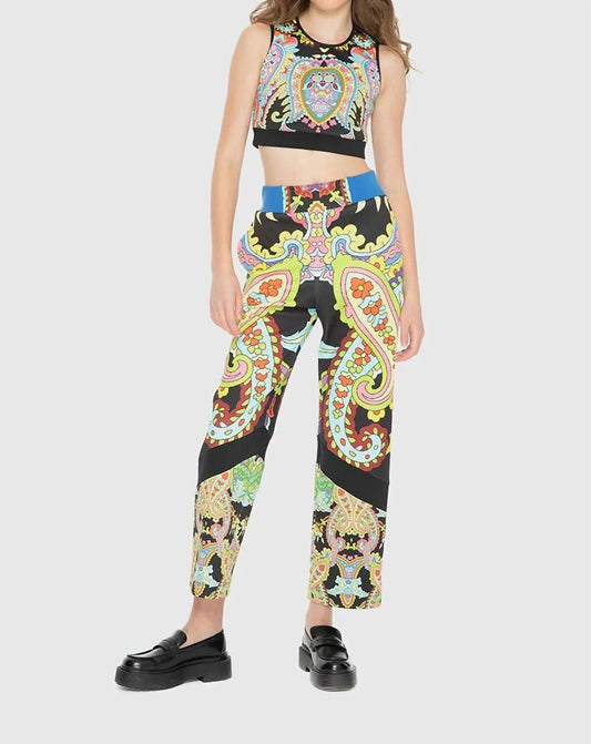 Ethnic Patterned Crop Top Set