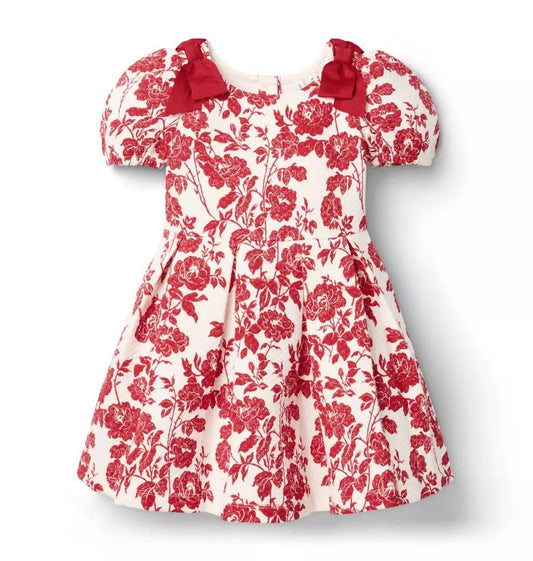 Gestepptes Blumenkleid für Mädchen