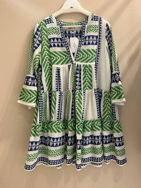 Women's Geometric Knee Length Dress