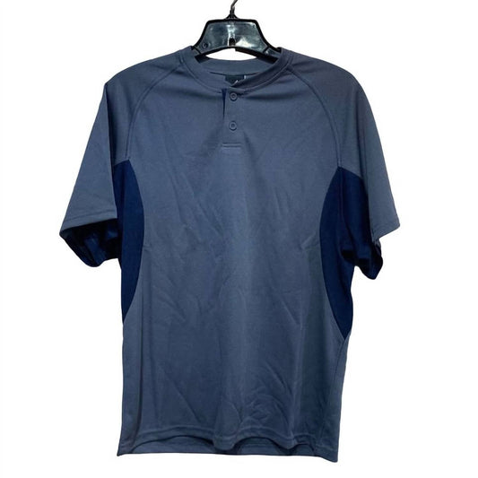 Erwachsenen-Baseball-Trikot mit kurzen Ärmeln und 2 Knöpfen