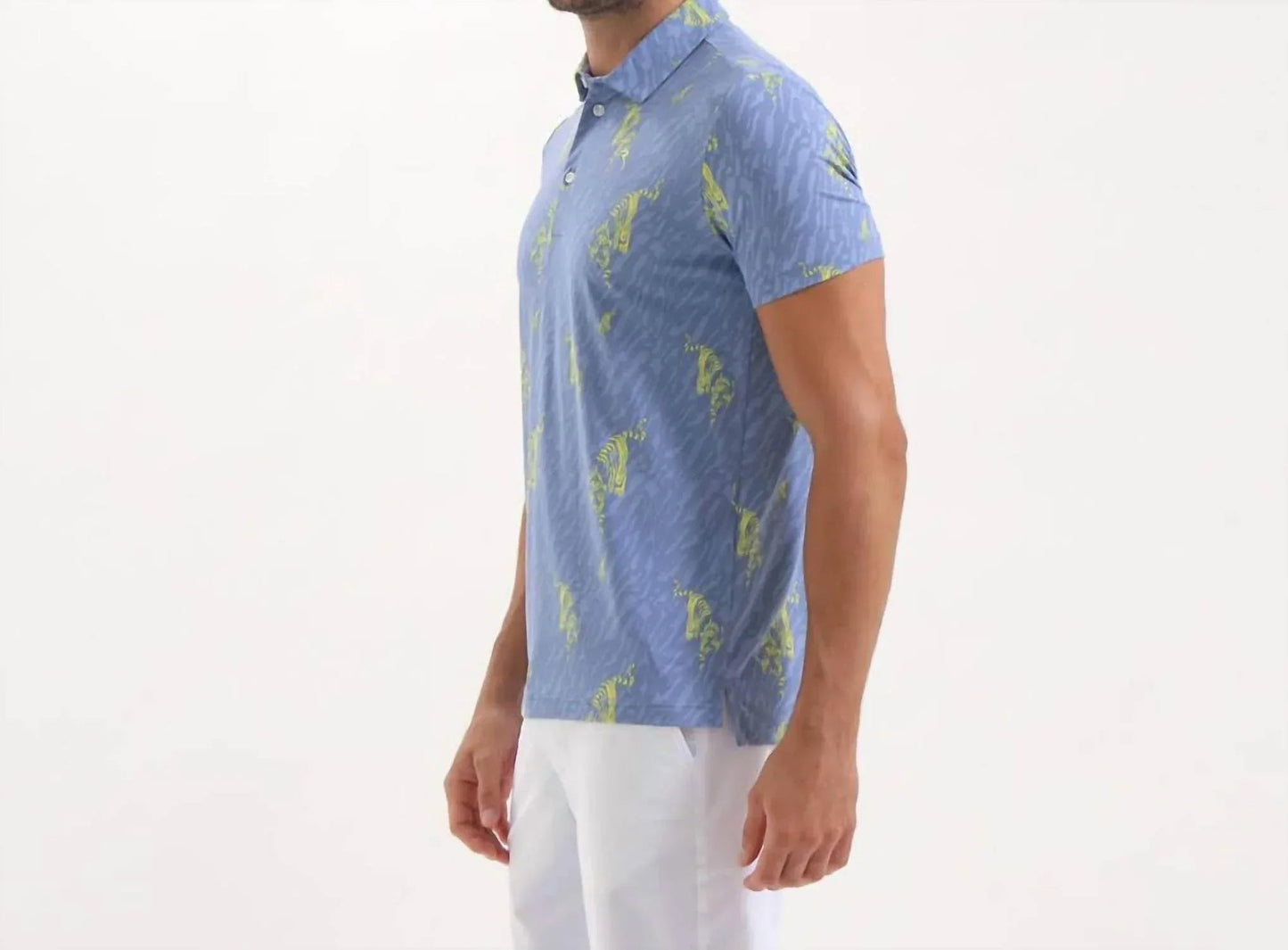 Herren-Poloshirt mit Tiger-Print
