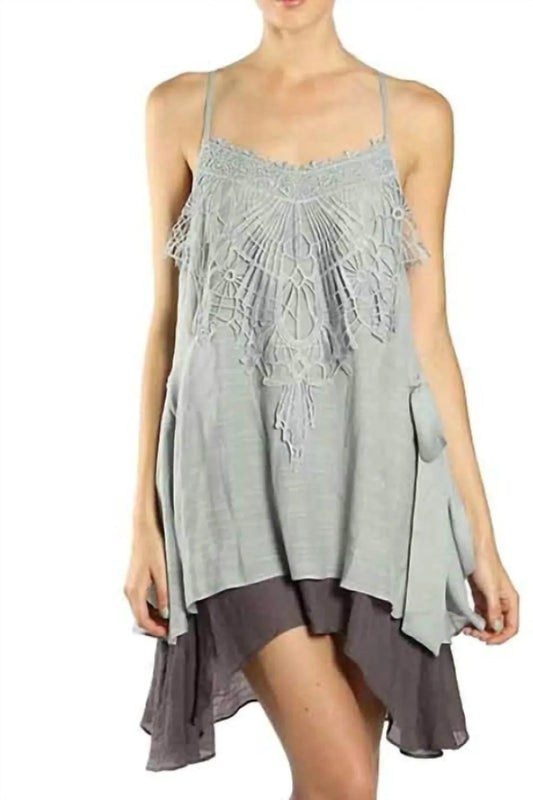 Asymmetrical X Back Dress Mini Dress