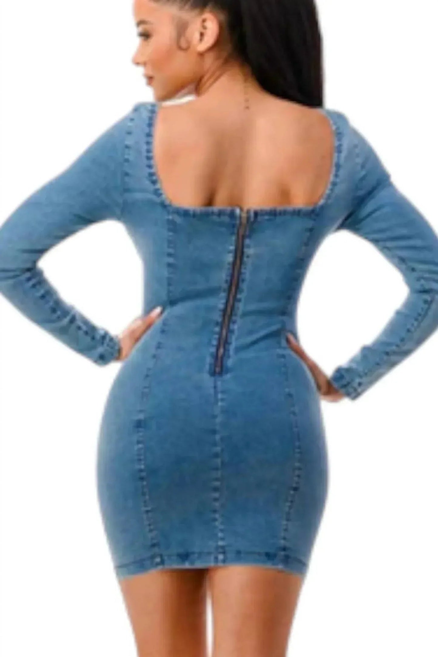 Jeans-Mini-Kleid mit Highlight