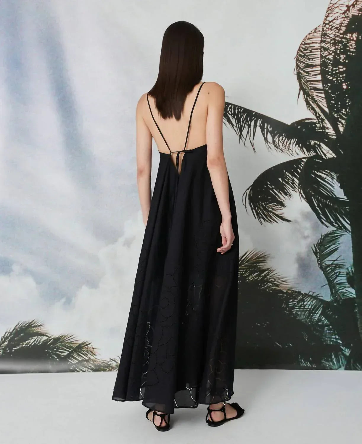 Besticktes langes Kleid
