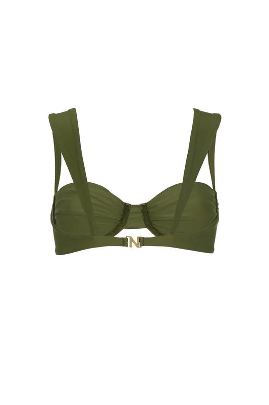 Travesia Bikini-Oberteil mit Falten