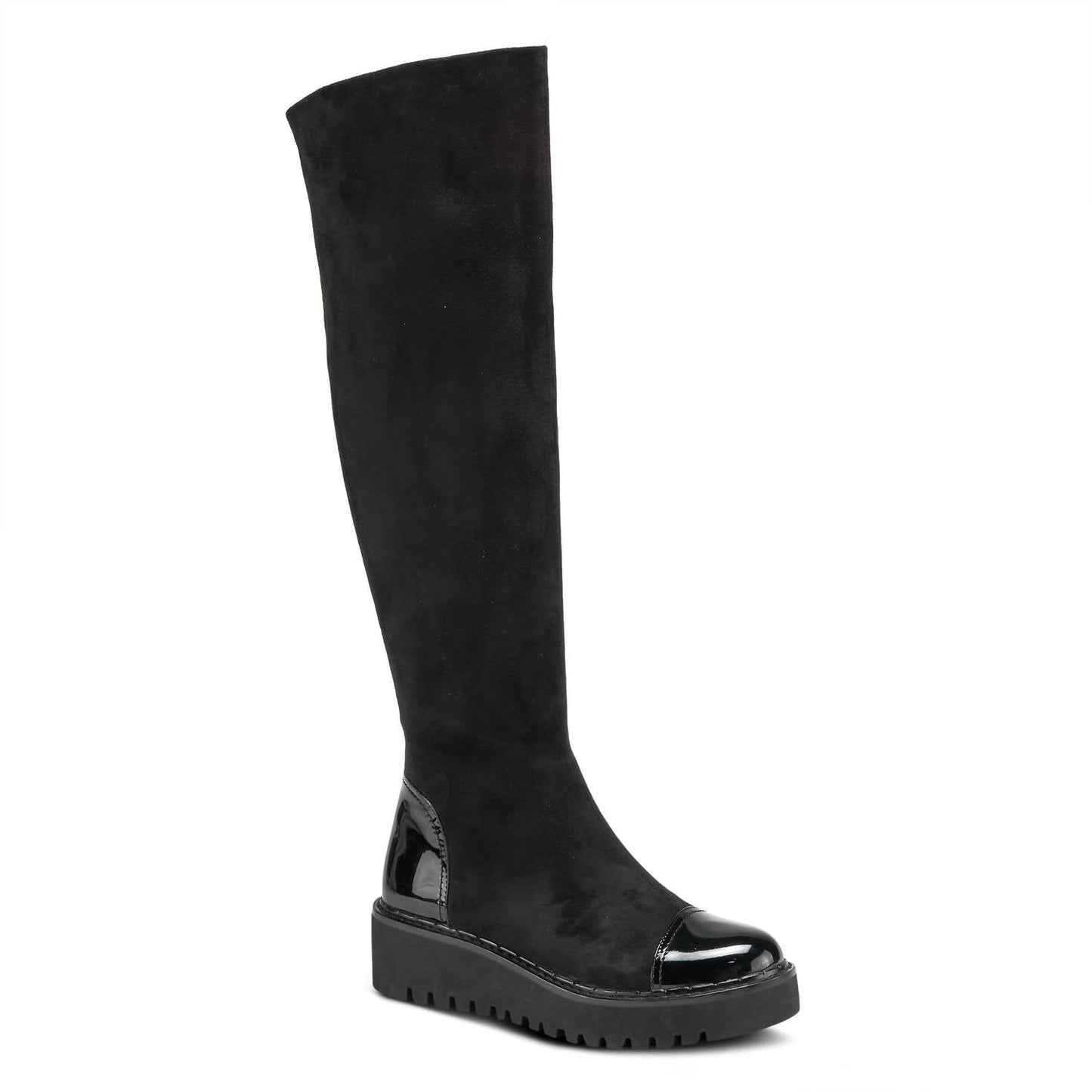Quappa kniehohe Plateau-Stiefel für Damen