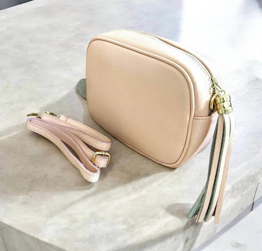 Women's Leather Camera Style Crossbody Bag