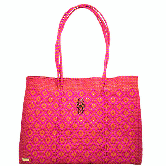 Women's Travel Handmade Aztec Tote Bag With Clutch