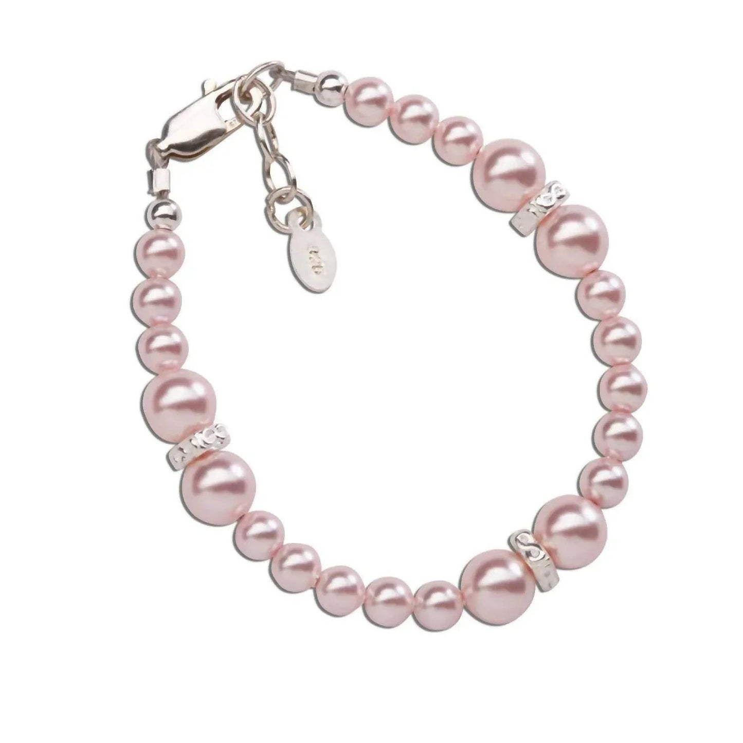 Little Girls Carlee Pearl And Crystal Bracelet