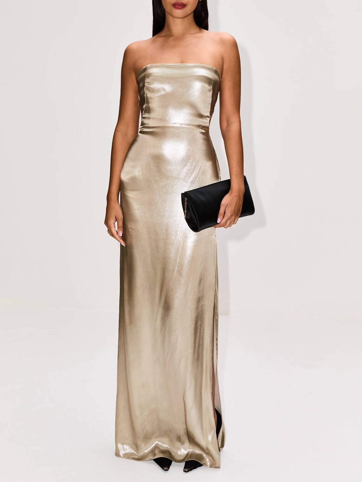 Laminiertes Bandeau-Kleid