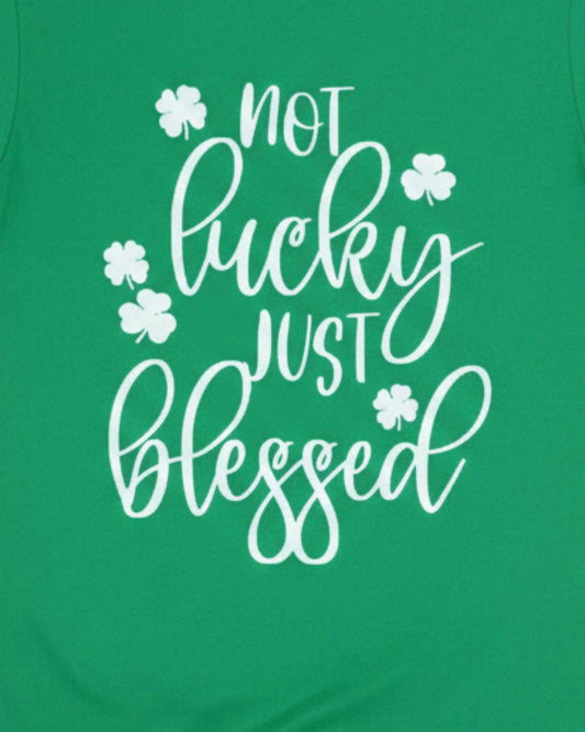 Women's Not Lucky Just Blessed Canvas Tee