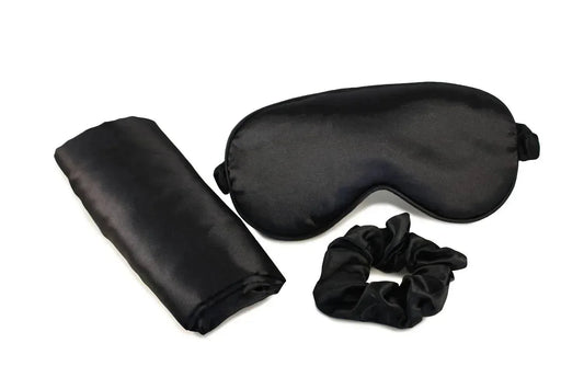 Ultimate Schlaf Seidenkissenbezug, Augenmasken- und Scrunchie-Set