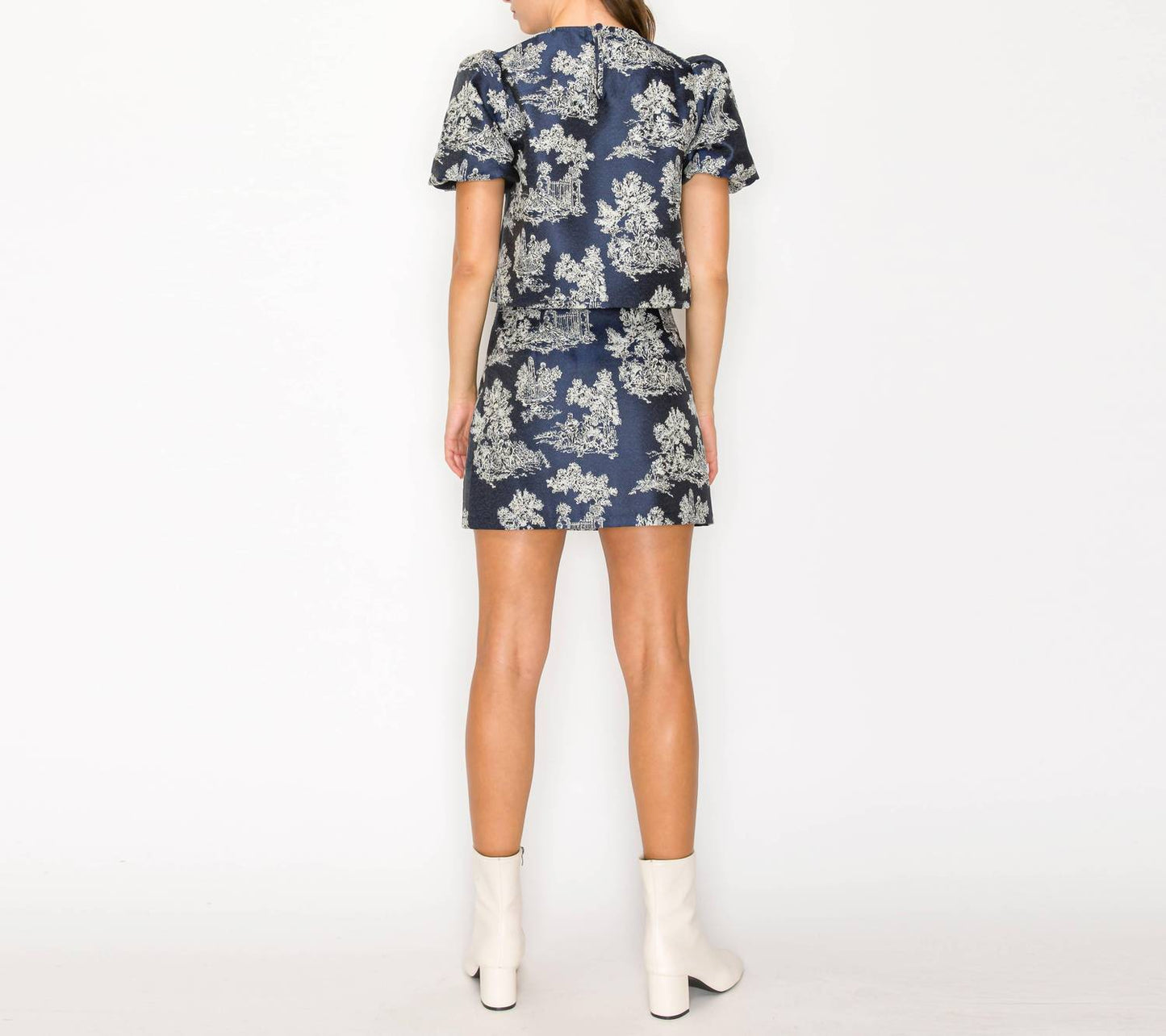 Oberteil mit Jacquardmuster aus Toile