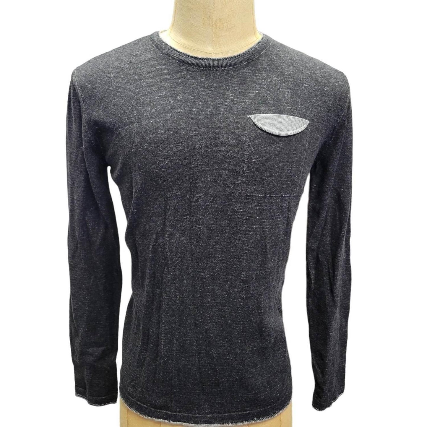 Herren-Langarmshirt mit Rundhalsausschnitt