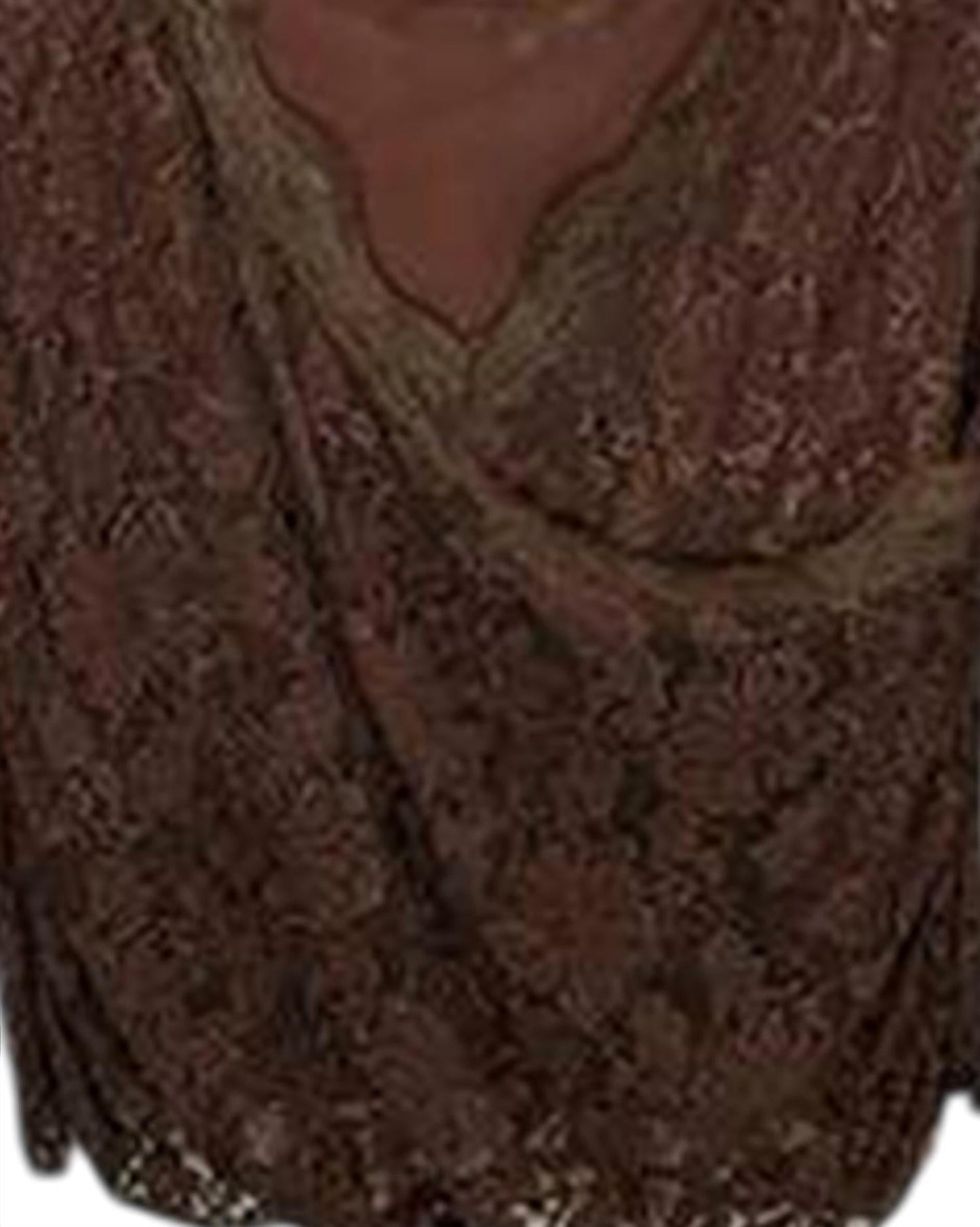 Women Floral Lace Wrap Blouse