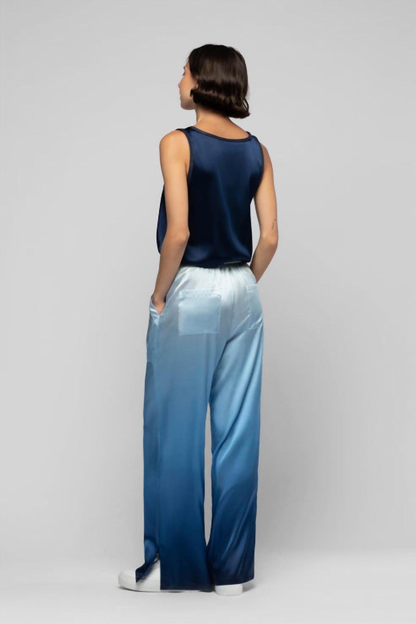 Baimy Wide Leg Silk Pants