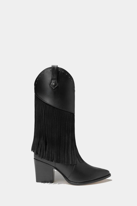 Women's Leather Fringe Boots