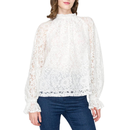 Vintage-Bluse aus floraler Spitze