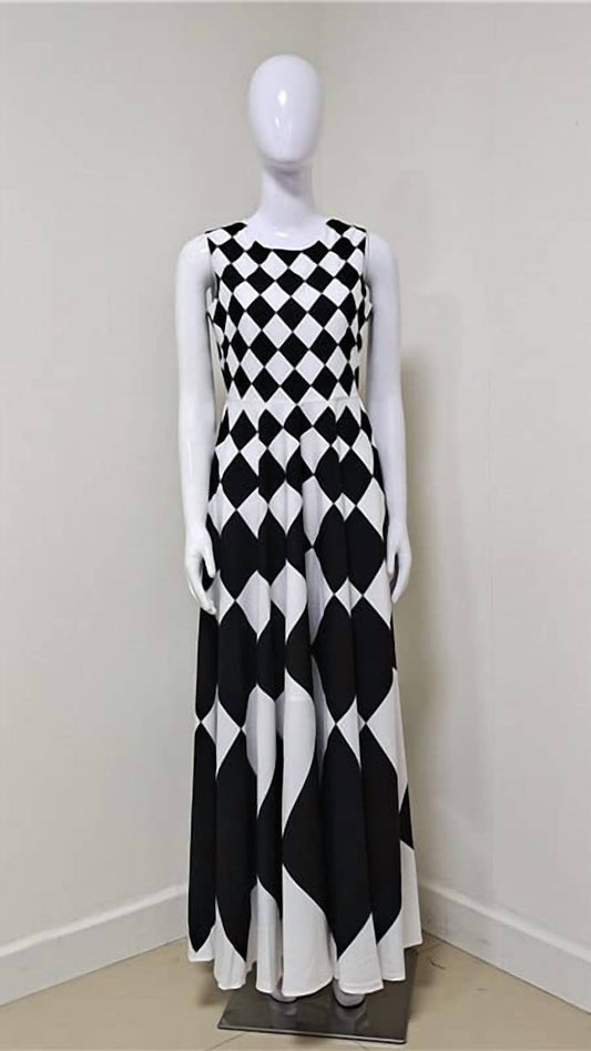 Women's Harlequin Maxi Dress