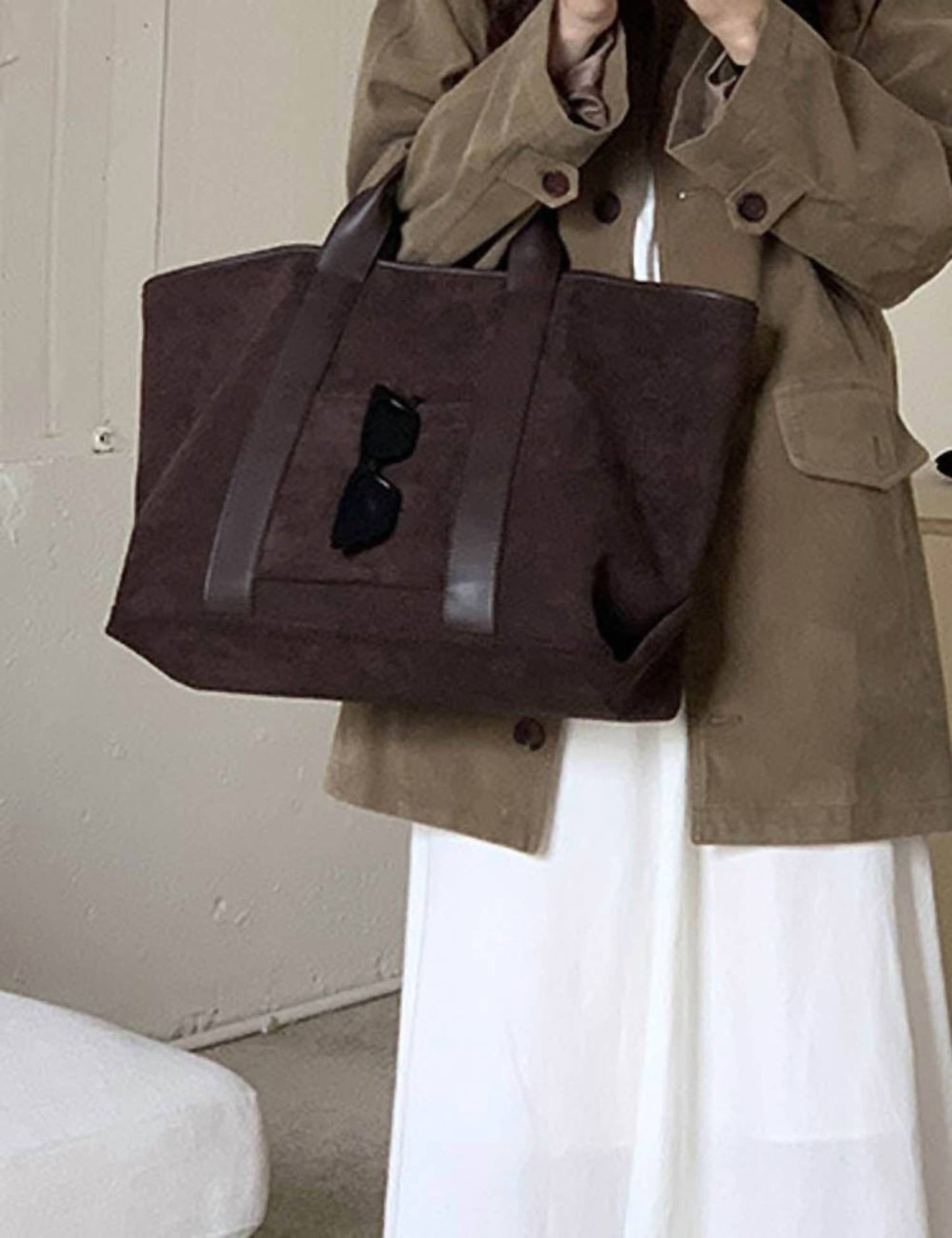 Damen Slouchy Tote Große Tasche