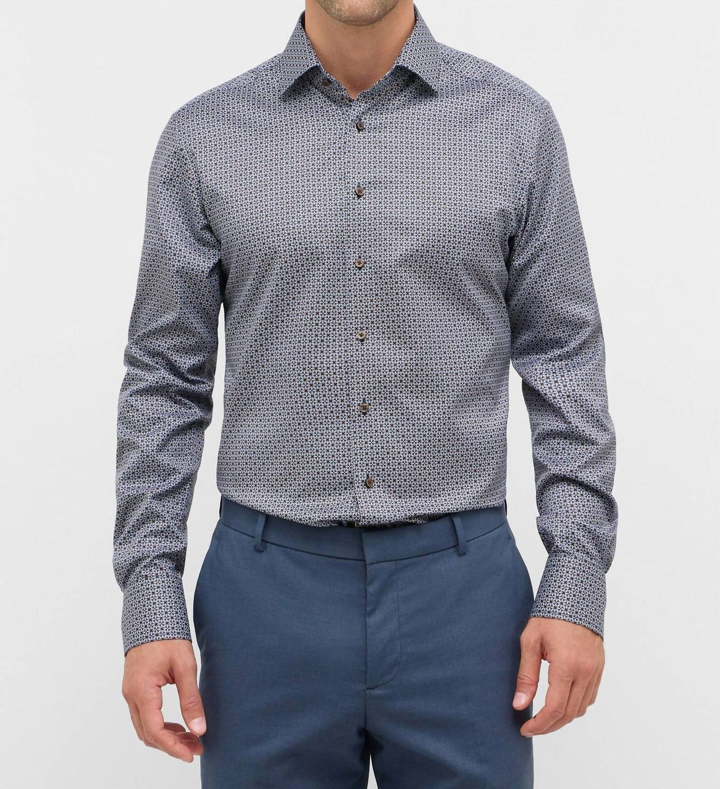 Bedrucktes Twill-Hemd, Modern Fit