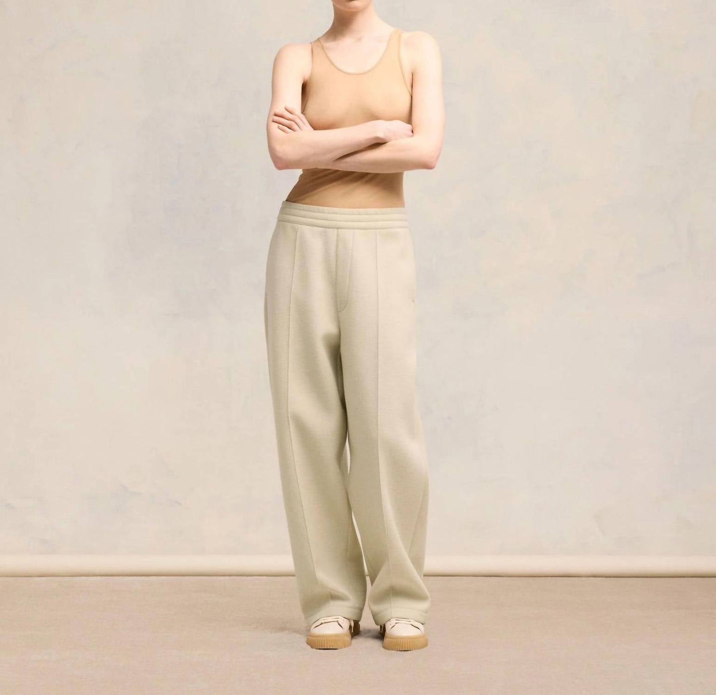 Plissierte Hose mit Kordelzug