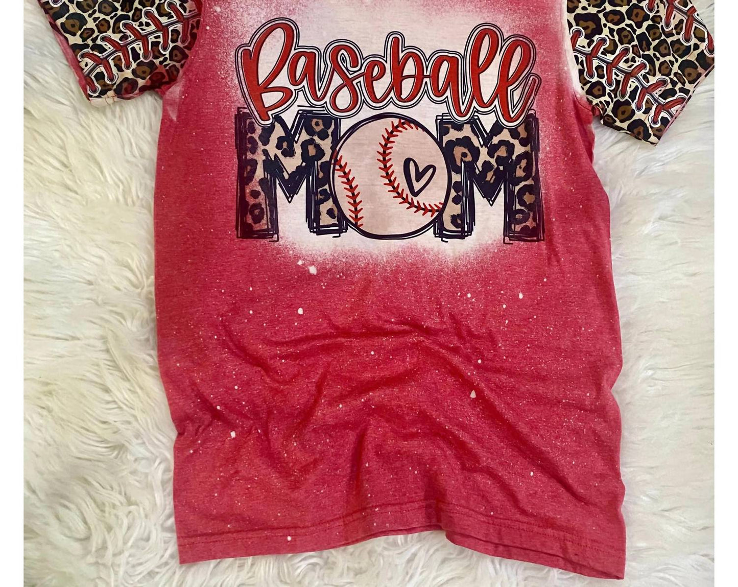 Damen Baseball Mama Bleached Grafik-T-Shirt