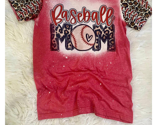 Damen Baseball Mama Bleached Grafik-T-Shirt