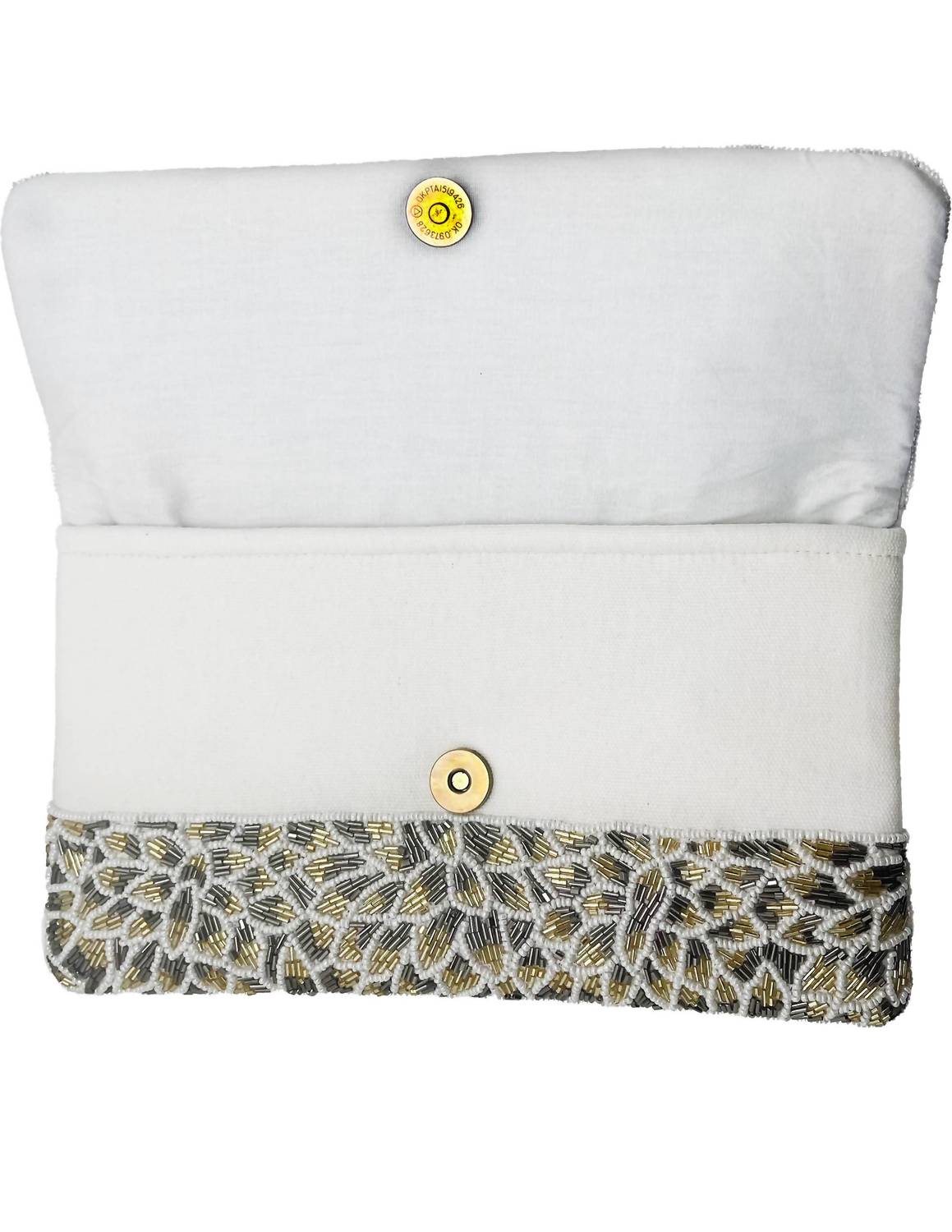 Geblümte Perlen-Clutch