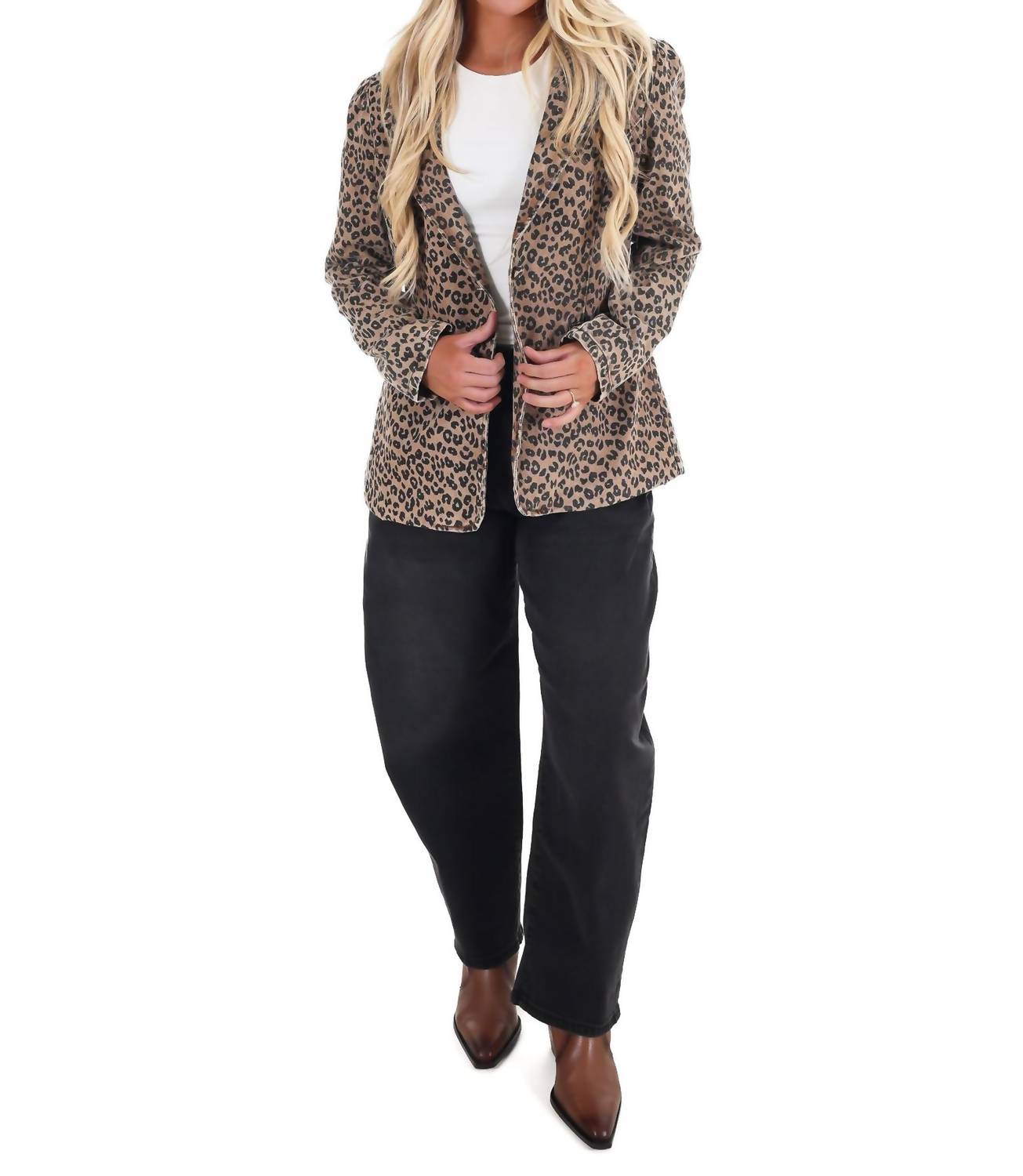 Wild Side Leopard-Jeans-Blazer