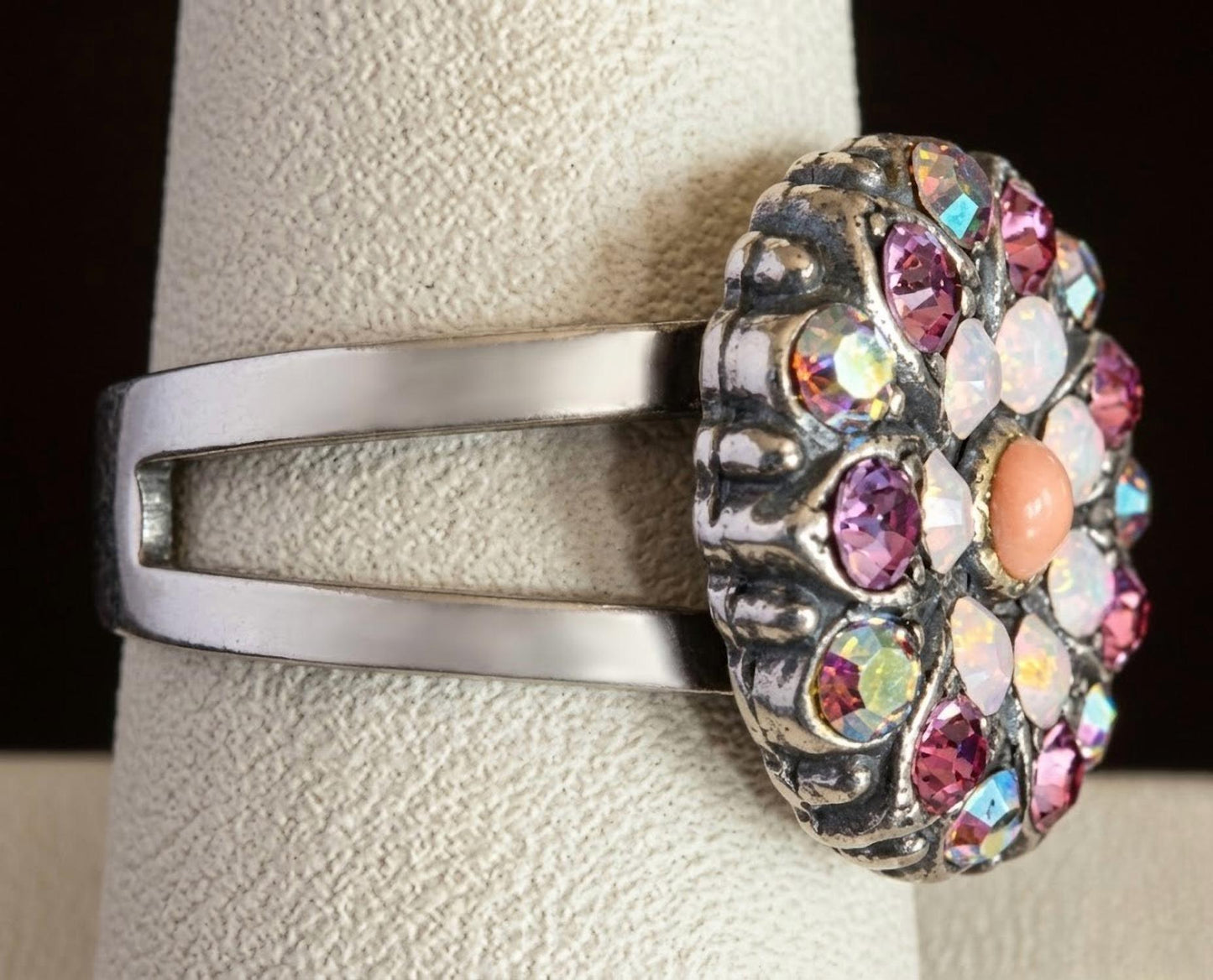 Damen-Ring mit Kristallblume