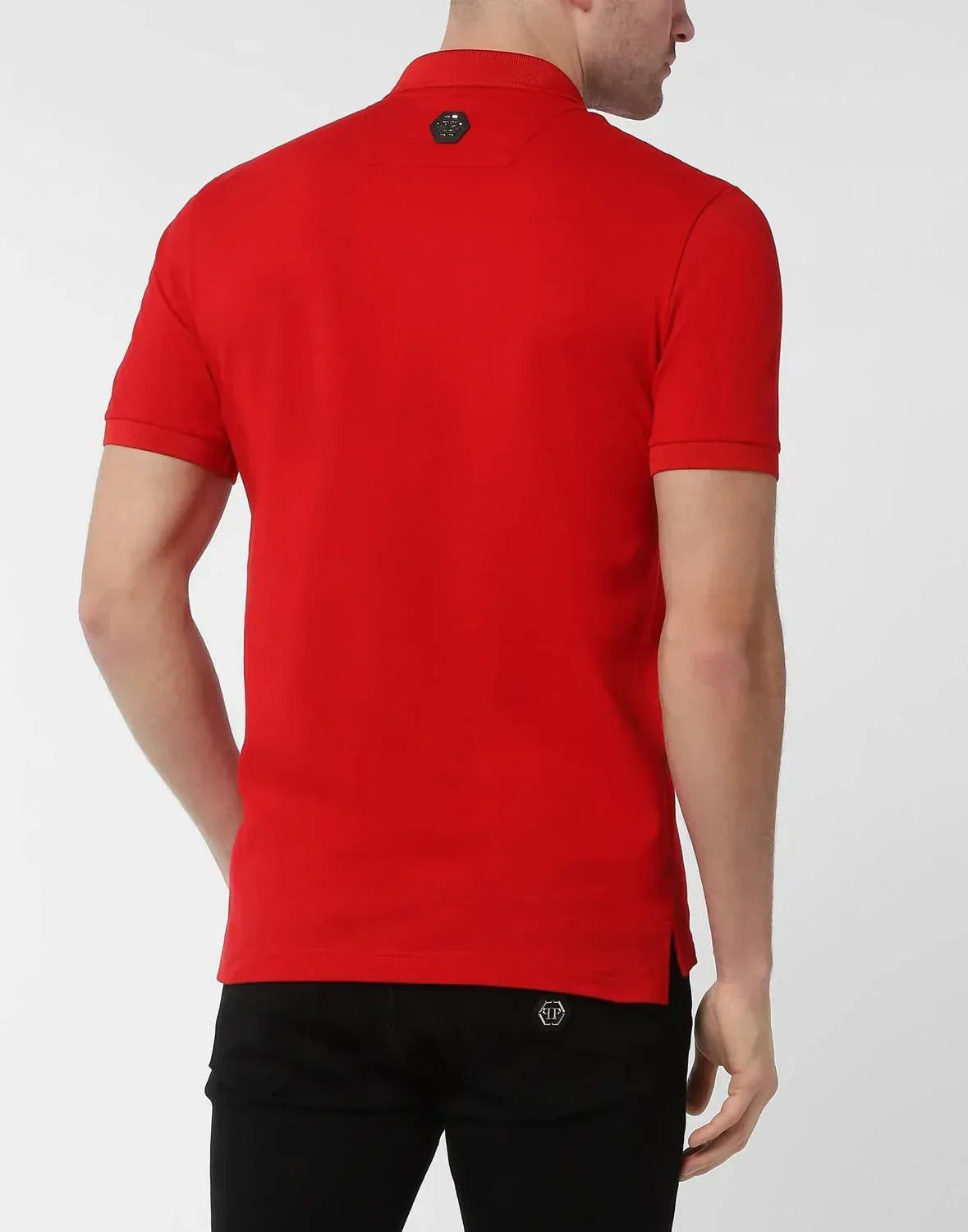 Embroidered Skull Bones Graphic Polo Shirt