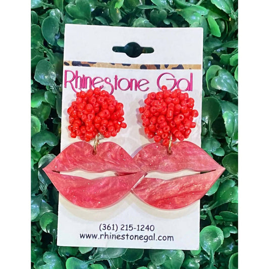 Women's Frosty Lip Statement Earrings