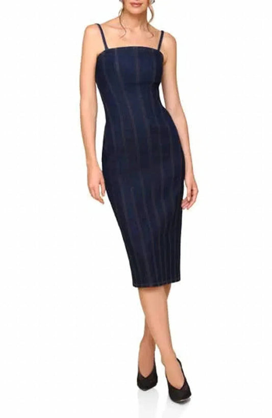 Denim Bodycon Midi Dress