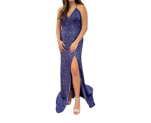 Maxikleid mit V-Ausschnitt und Spaghettiträgern
