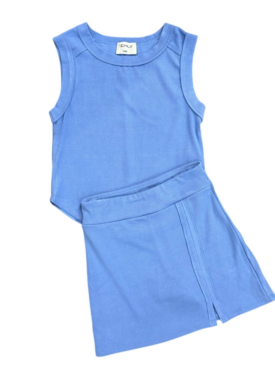 Mädchen-Skort aus Rippen-Viskose