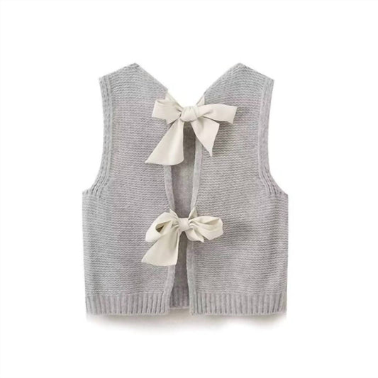 Women's Bow Tie Sweater Vest