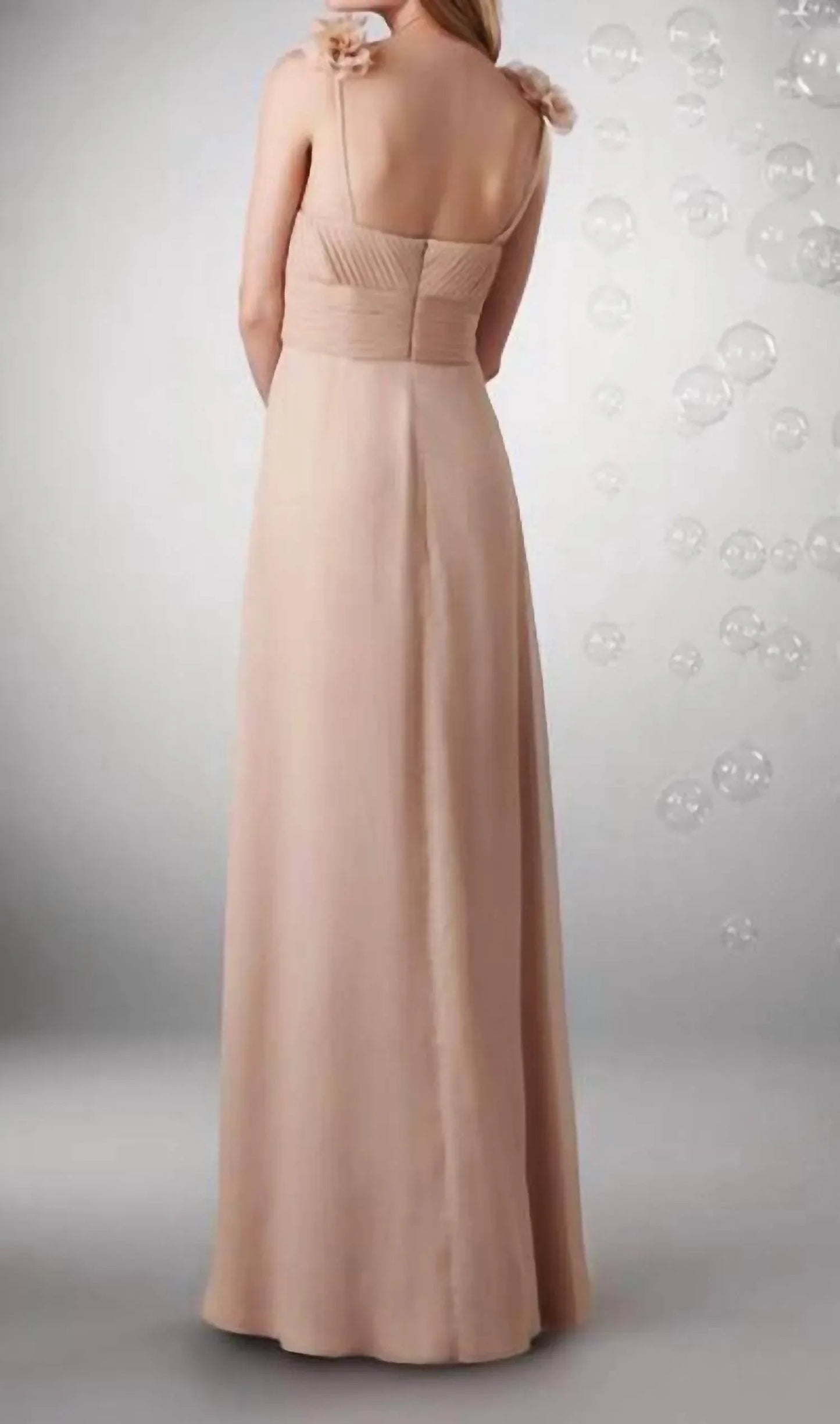 Brautjungfernkleid mit Blütenträgern