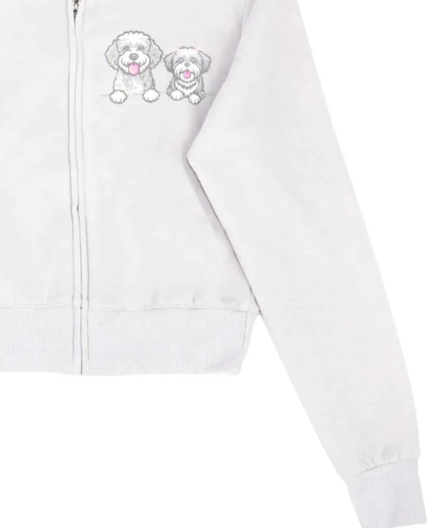 Girls Pup Party Zip Hoodie