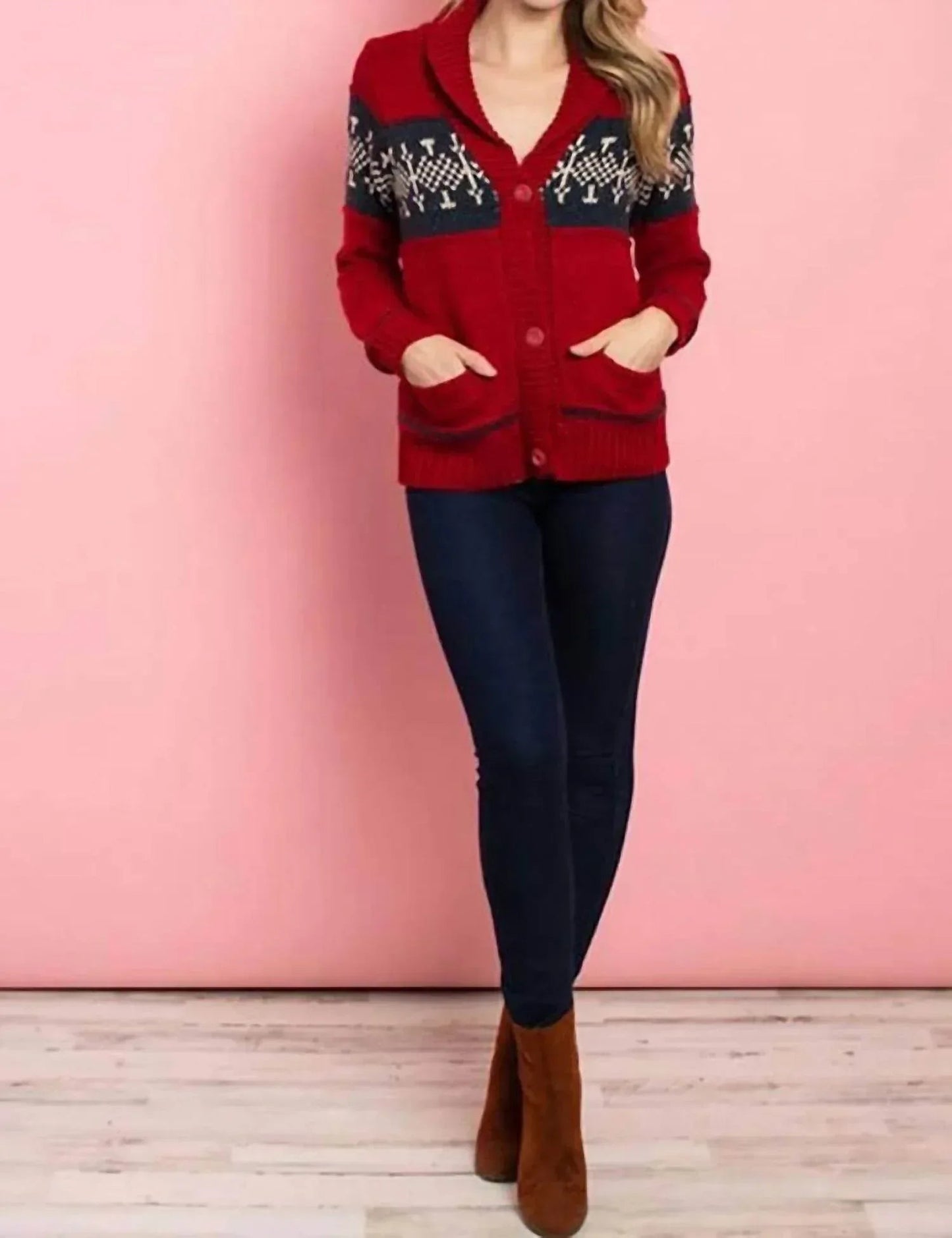 Pockets Button Down Sweater