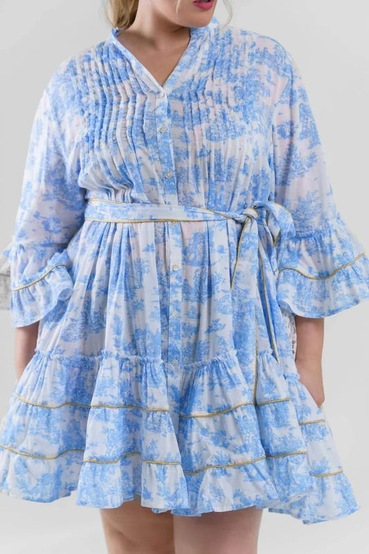 Toile-Kapsel-Minikleid – Große Größen